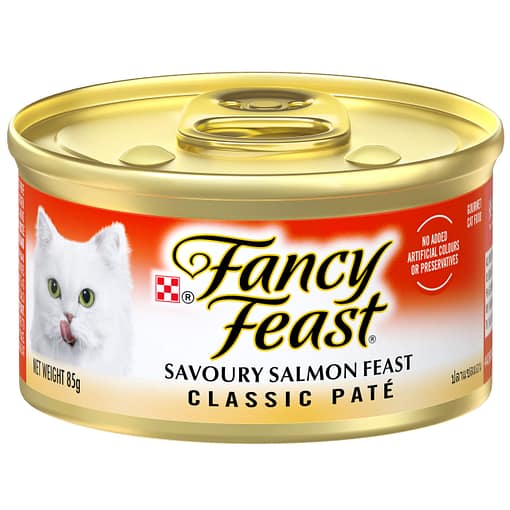 Purina Fancy Feast Classic Pate Savoury Salmon Feast Gourmet Wet Cat Food 85g