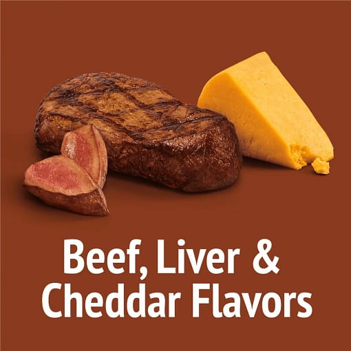 Purina FRISKIES Party Mix Wild West Crunch Beef, Liver & Cheddar Flavors Cat Treats 60g - Image 4