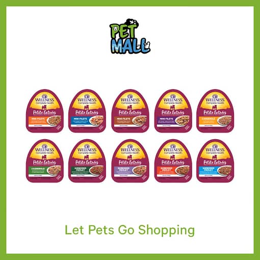 Wellness Petite Entrée Grain Free - Mini-Filets, Casserole, Shredded Wet Dog Food 3oz