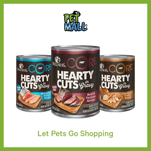 Wellness Core Grain-Free Hearty Cuts Canned Wet Dog Food 12.5oz