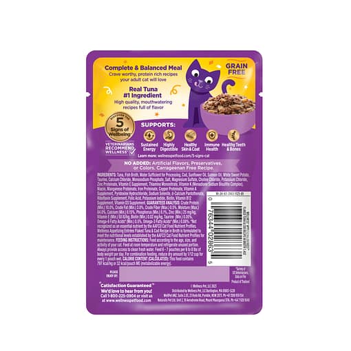 Wellness Appetizing Entrees Flaked Tuna & Cod Recipe Wet Cat Food (1.4oz) - Image 3