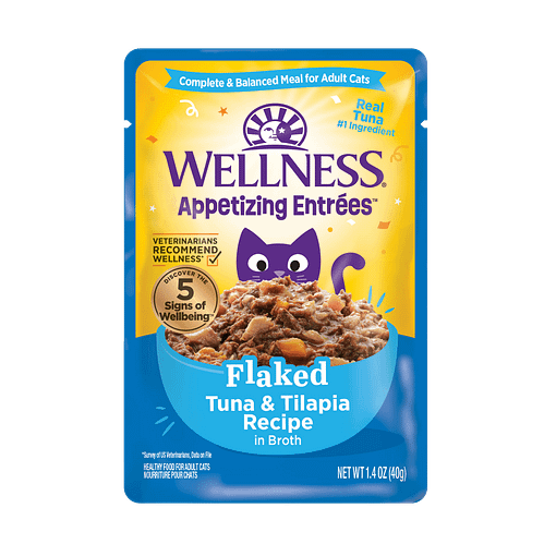 Wellness Appetizing Entrees Flaked Tuna & Tilapia Recipe Wet Cat Food (1.4oz)