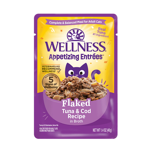Wellness Appetizing Entrees Flaked Tuna & Cod Recipe Wet Cat Food (1.4oz)