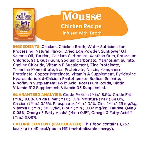 Wellness Appetizing Entrees Mousse Chicken Recipe Wet Cat Food (1.4oz) - Image 6