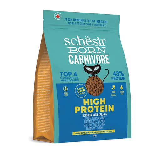 Schesir Born Carnivore Cat Baked Dry Recipe - Herring with Salmon (3 Sizes) - Image 2