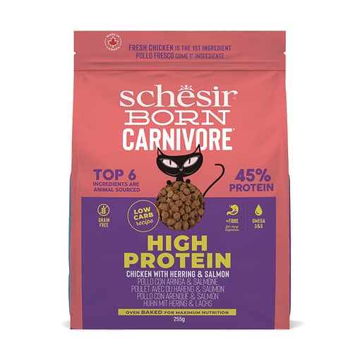 Schesir Born Carnivore Cat Baked Dry Recipe - Chicken with Herring & Salmon (3 Sizes) - Image 4