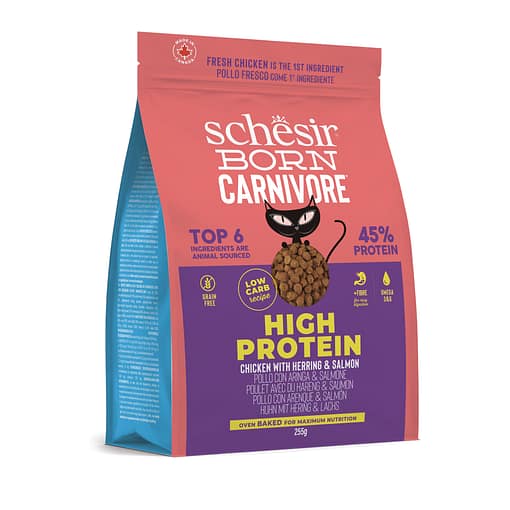 Schesir Born Carnivore Cat Baked Dry Recipe - Chicken with Herring & Salmon (3 Sizes) - Image 2