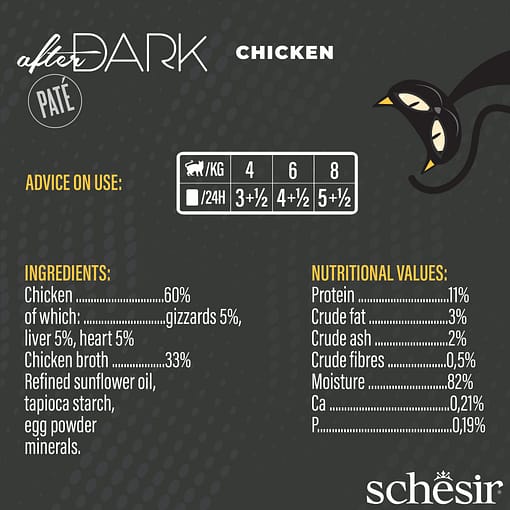 Schesir After Dark Pate Wet Cat Food - Chicken 80g - Image 2