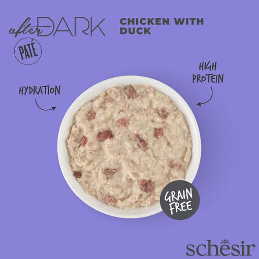 Schesir After Dark Pate - Wet Cat Food Chicken with Duck 80g - Image 3