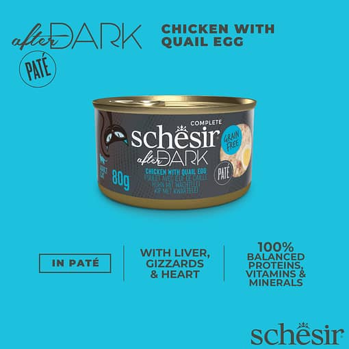 Schesir After Dark Pate Wet Cat Food - Chicken with Quail Egg - Image 4