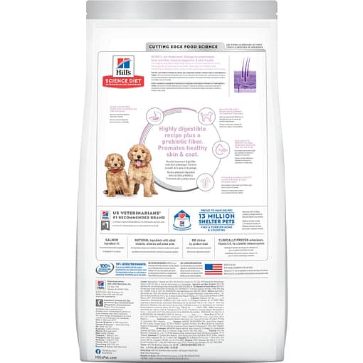Hill's Science Diet Puppy Sensitive Stomach & Skin Salmon & Brown Rice Dry Dog Food 4lb - Image 3