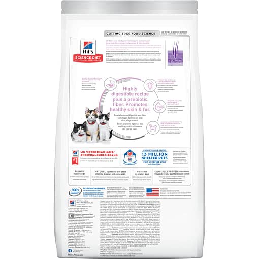 Hill's Science Diet Feline Kitten Sensitive Stomach & Skin Salmon & Rice 3.5lb - Image 3