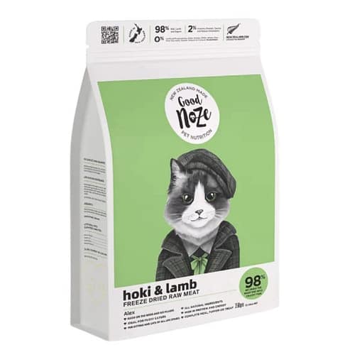 Good Noze NZ Hoki & Lamb Freeze-Dried Cat Food 350g