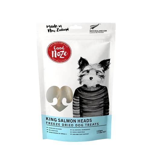 Good Noze King Salmon Heads Freeze Dried Dog Treats 100g