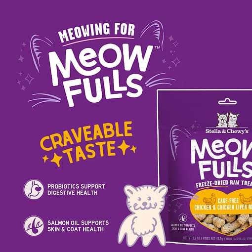 Stella & Chewy's Meowfulls Freeze Dried Cat Treats - Chicken & Chicken Liver Recipe - Image 5