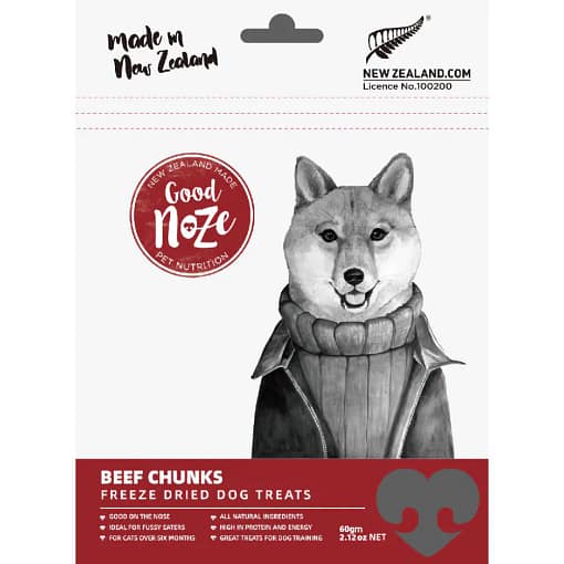 Good Noze Lamb Chunks Freeze Dried Dog Treats 60g