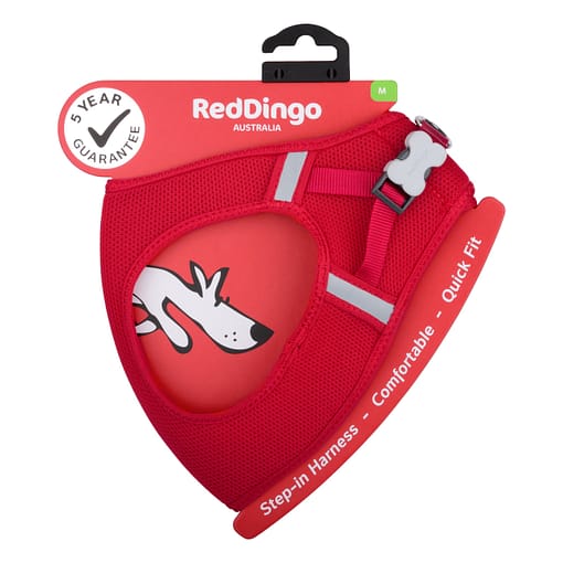 Red Dingo Dog Mesh Harness Red (7 Sizes)