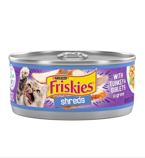 Purina FRISKIES Turkey & Cheese Dinner Wet Cat Food 156g