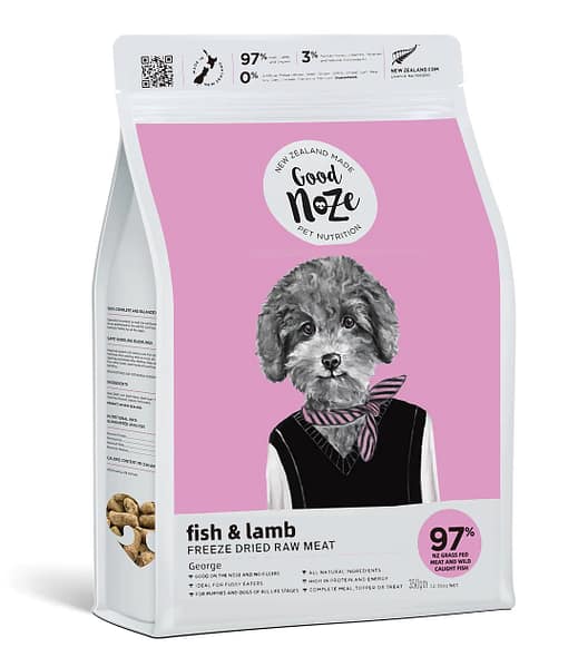 Good Noze NZ Fish & Lamb Freeze-Dried Dog Food 350g