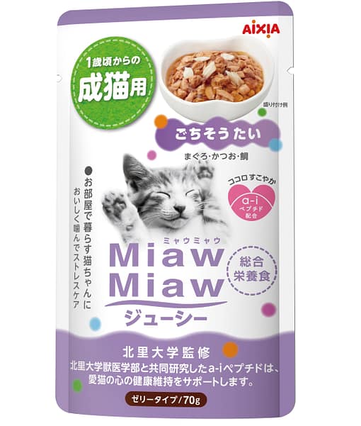 Aixia Miaw Miaw Juicy Pouch-Red Snapper Wet Food for Cats 70g