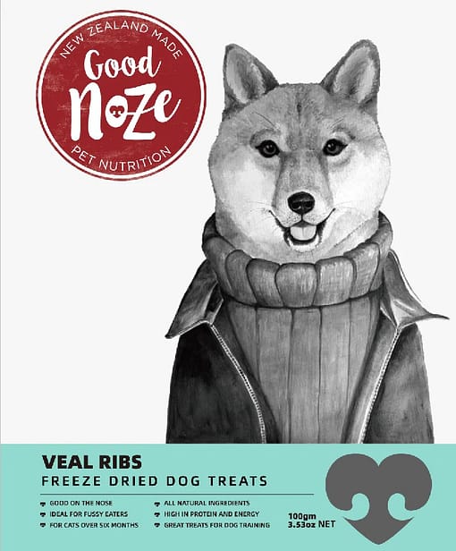 Good Noze Veal Ribs Freeze Dried Dog Treats 100g