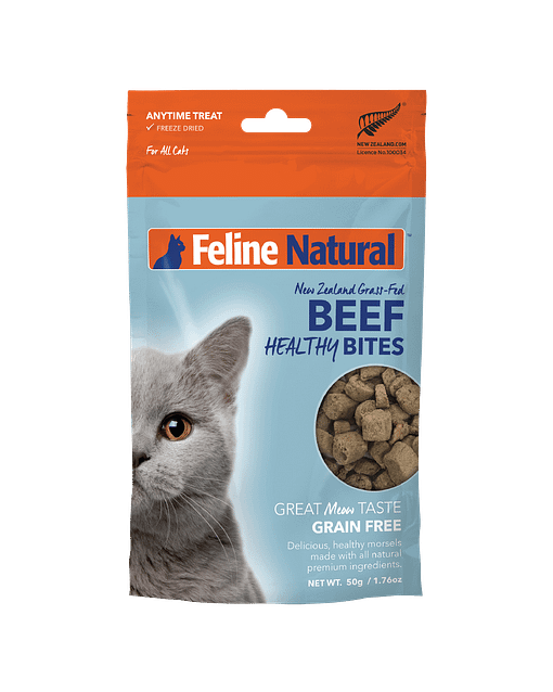 Feline Natural Beef Healthy Bites Freeze-Dried food for Cats 50gm