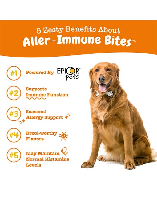 Zesty Paws Aller-Immune Bites Apple and Peanut Butter Supplement for Dogs 90ct - Image 3