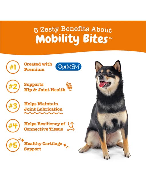 Zesty Paws Mobility Bites Duck Flavour Hip & Joint Supplement for Dogs 90c - Image 6