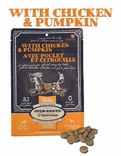 Oven-Baked Tradition Chicken & Pumpkin Dog Treats 8oz/227g