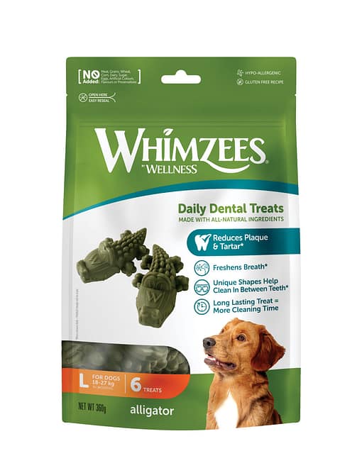 WHIMZEES Alligator Dental Chews Value Bag Large (6pc)
