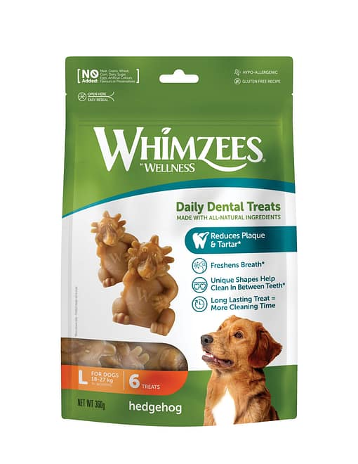 WHIMZEES Hedgehog Dental Chews Value Bag Large (6pc)