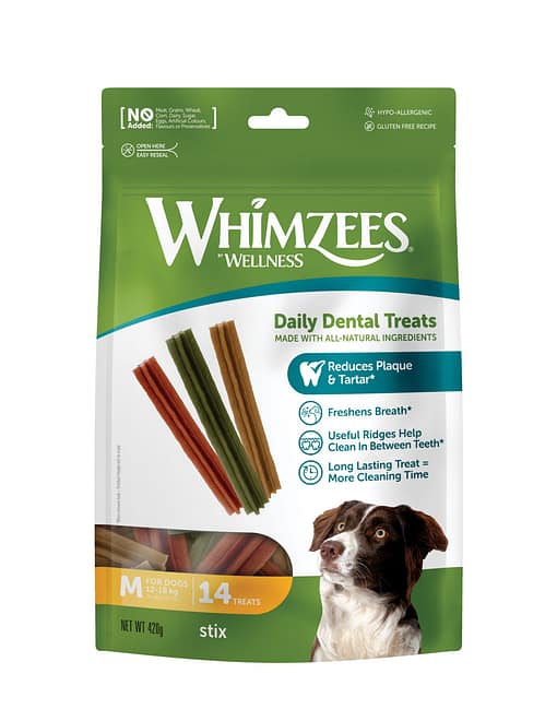 WHIMZEES Stix Dental Chews Value Bag Medium (12+2pc)