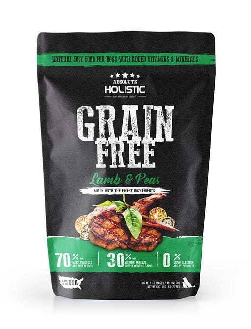 Absolute Holistic Grain Free Lamb & Peas Dog Food 0.5lbs