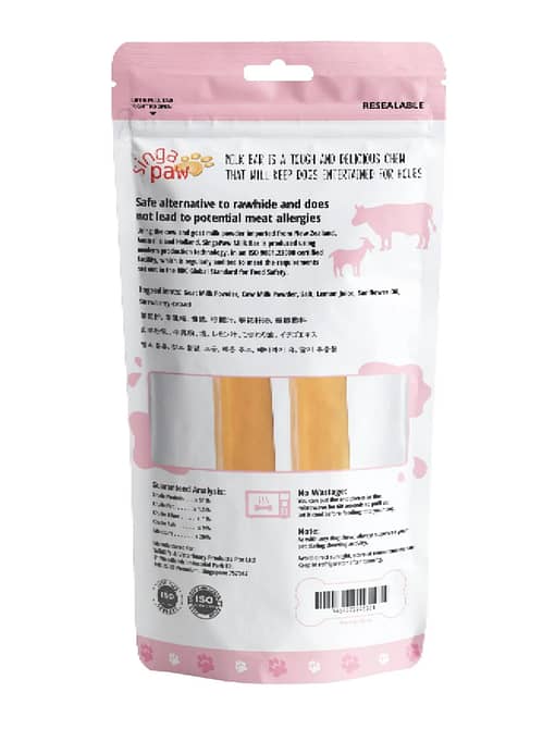 Singapaw Milk Bar With Goat Milk Dog Chew - Strawberry
