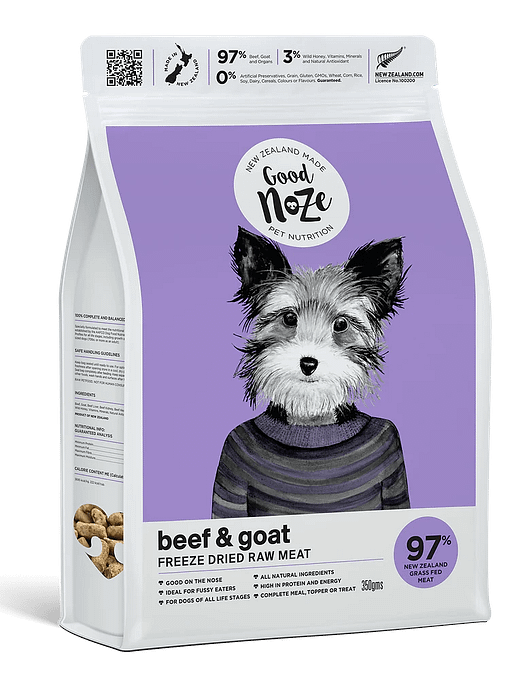 Goodnoze Barkley Beef & Goat Dog Dry Food 350g