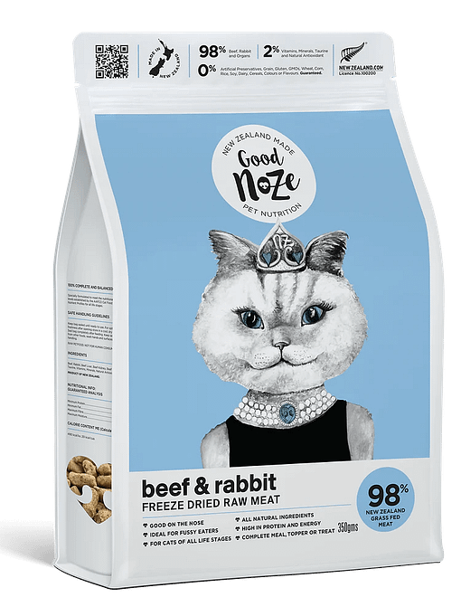 Good Noze NZ Beef & Rabbit Freeze-Dried Cat Food 350g