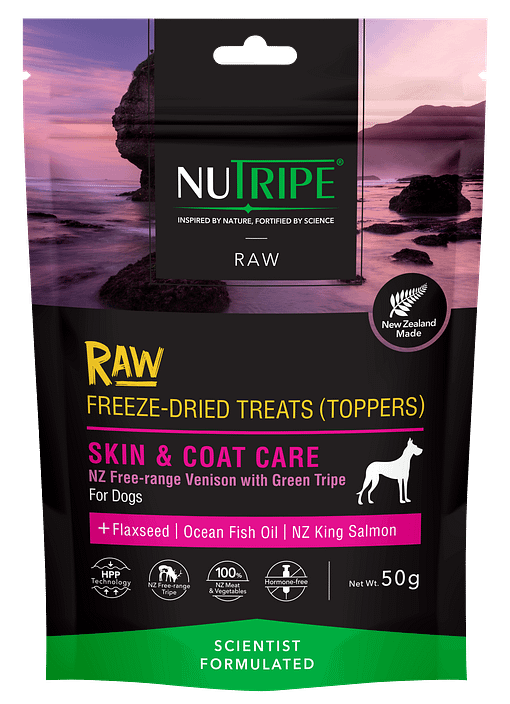 Nutripe Raw Freeze Dried Treats (Toppers) Skin & Coat Care Dog 50g