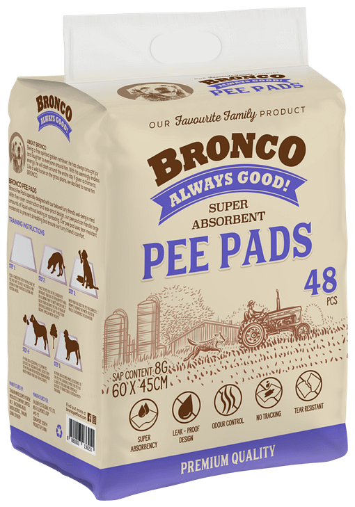 Bronco Super Absorbent Pee Pads for Dogs (2 Sizes) - Image 2