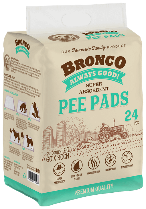 Bronco Super Absorbent Pee Pads for Dogs (2 Sizes)