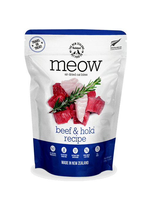 MEOW Air Dried Beef & Hoki Cat Treat 100g