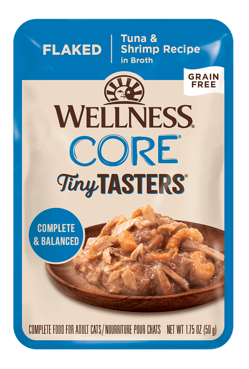 Wellness Core Tiny Tasters Flaked Tuna&Shrimp Wet Cat Food