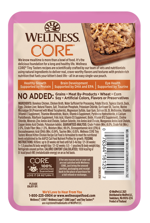 Wellness Core Tiny Tasters Kitten Minced Chicken Wet Cat Food
