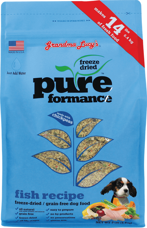 Grandma Lucy's Freeze-Dried Pureformance Fish Dog Food (2 Sizes)