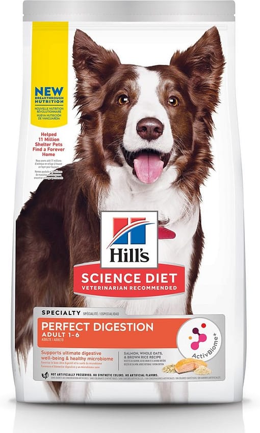 Hill's Science Diet Adult Perfect Digestion Salmon, Whole Oats, and Brown Rice Recipe Dog Food 3.5lbs