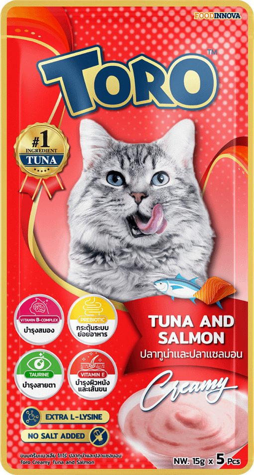 Toro Lickable Cat Treat Tuna and Salmon With B-Complex 15g x 5pcs
