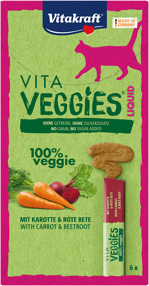 Vitakraft Vita Veggies Liquid Carrot Cat Treats 6x15g