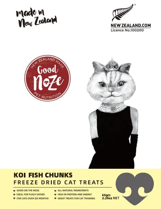 Good Noze Carp Fish Chunks Freeze Dried Cat Treats 65g