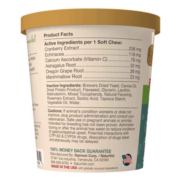 NaturVet Cranberry Relief Plus Echinacea for Dog 60ct