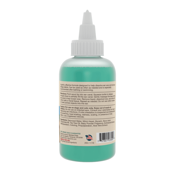 NaturVet Ear Wash With Tea Tree Oil for Dog & Cat 4oz