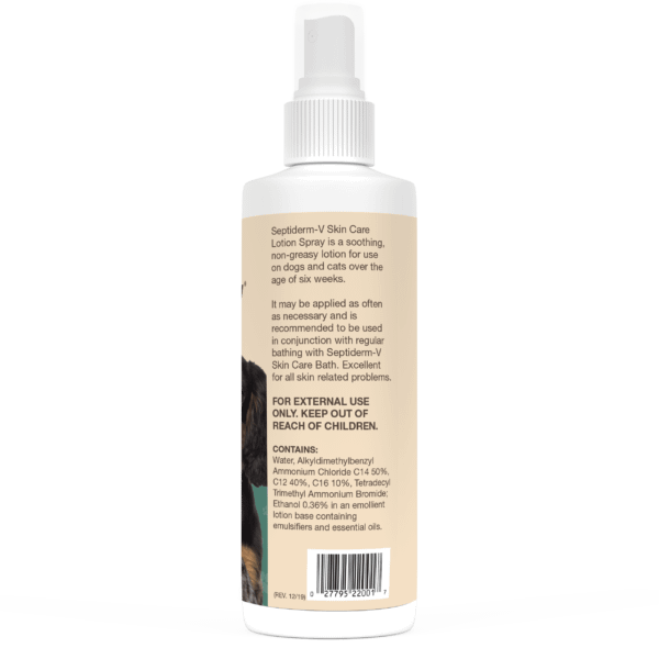 NaturVet Septiderm-V Soothing Formula Skin Care Lotion for Dog 4oz